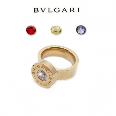Кольцо Булгари со сменными камнями золотое