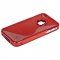 Силиконовый чехол для iPhone 4S красный