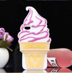 Чехол Moschino Мороженое для iPhone 5 розовый