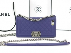 Чехол Chanel Boy для iPhone 5 фиолетовый