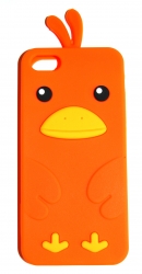 Чехол цыпленок для iPhone 5S оранжевый