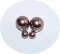 Серьги Dior шоколадные жемчужные 925