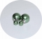 Серьги Dior зеленые жемчужные 925