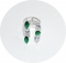 Кольцо из зеленых и белых камней
