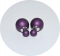 Серьги Dior фиолетовые матовые 925