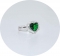 Кольцо в стиле Тиффани сердце зеленое