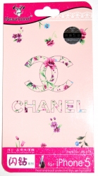 Защитная пленка Chanel для iPhone 5 розовая