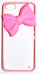 Чехол Бантик для iPhone 5S розовый