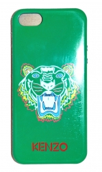 Чехол силиконовый Kenzo для iPhone 5 Тигр зеленый