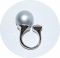 Кольцо в стиле Диор серебристое