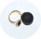 Кольцо в стиле Диор черное матовое с камнем