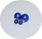 Серьги шарики синие матовые