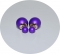 Серьги Диор шарики матовые фиолетовые