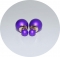 Серьги Диор шарики матовые фиолетовые