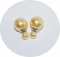 Пусеты шарики Dior жемчужные желтые
