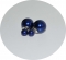 Серьги шарики темно синие жемчужные
