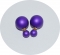 Серьги шарики фиолетовые матовые