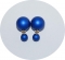 Серьги шарики матовые синие