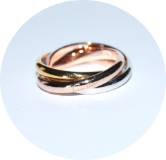 Тройное кольцо на фалангу Cartier