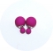 Серьги Dior матовые фиолетовые 925