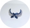 Кольцо серебряное Крылья синее