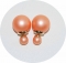 Серьги Mise En Dior матовые персиковые