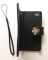 Чехол книжка Цветок для iPhone 5 черный
