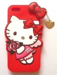 Чехол Hello Kitty для iPhone 5 красный