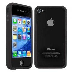 Бампер силиконовый для iPhone 4S Черный