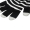 Перчатки для iPhone 4S черные в полосочку