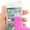 Перчатки для iPhone 4S малиновые