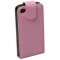 Чехол - книжка Карбон для iPhone 4S розовый