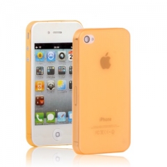 Ультратонкий чехол для iPhone 4S оранжевый