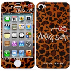 Пленка Hello Kitty для iPhone 4s леопардовая