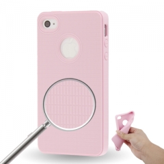 Чехол силиконовый для iPhone 4S розовый