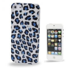 Чехол Леопард для iPhone 5S голубой