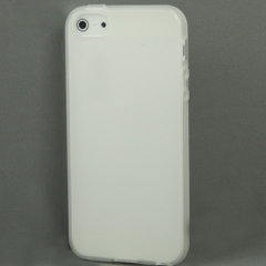 Силиконовый чехол для iPhone 5S белый матовый
