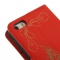 Чехол книжка для iPhone 5 Бабочка красный