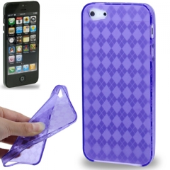 Чехол силиконовый Diamond Print для iPhone 5S синий 