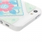 Чехол для iPhone 5 Голубые и розовые цветочки