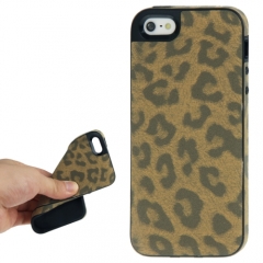 Чехол Леопард для iPhone 5 коричневый