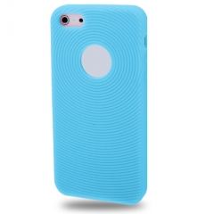Чехол силиконовый для iPhone 5 голубой