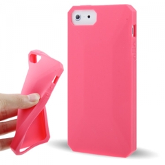 Чехол силиконовый для iPhone 5S розовый  
