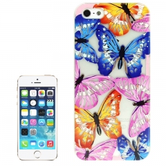 Чехол Бабочки для iPhone 5 фиолетовый