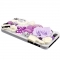 Чехол для iPhone 5S Розочки со стразами фиолетовый
