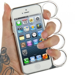 Чехол Кастет для iPhone 5S серебряный