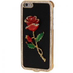 Чехол Роза для iPhone 5 со стразами