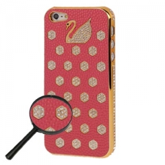 Чехол Swarovski для iPhone 5 розовый