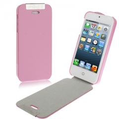 Чехол - книжка для iPhone 5S розовый на магните