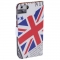 Чехол книжка Британский Флаг для iPhone 5S белый